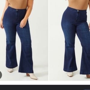 DARK wash bell bottoms